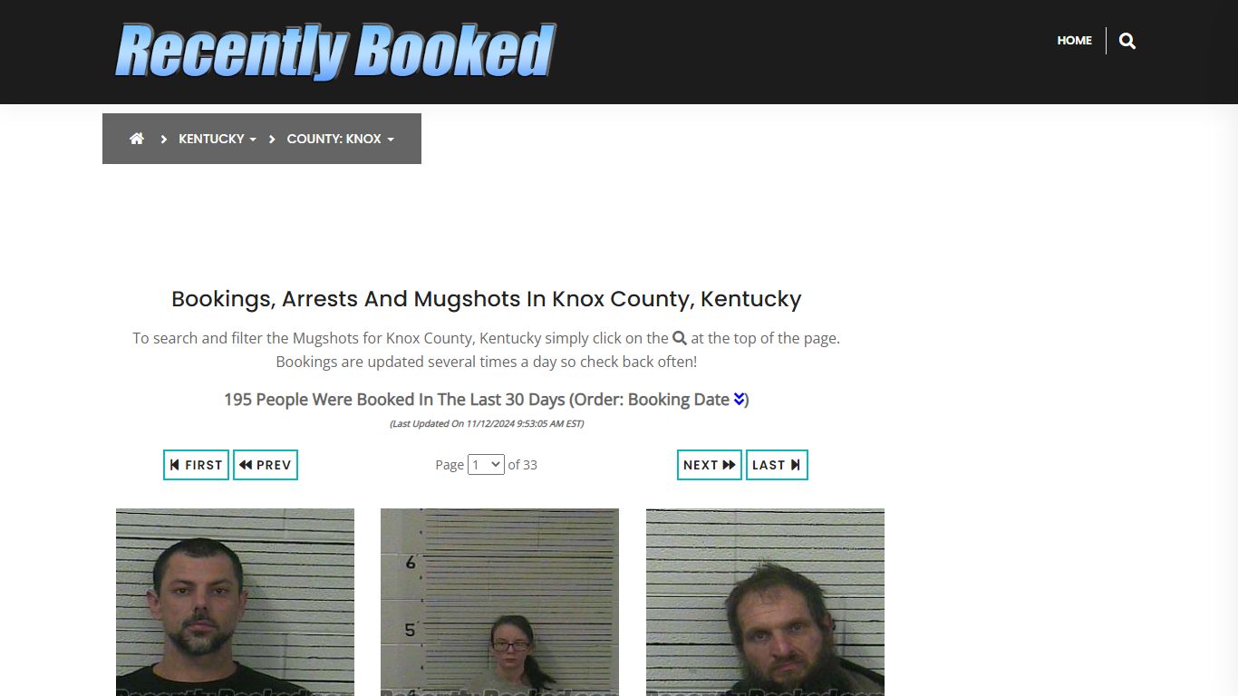 Bookings, Arrests and Mugshots in Knox County, Kentucky - Recently Booked